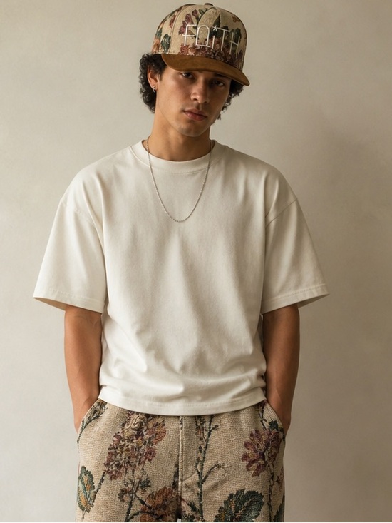 Faith Edit Accessories - Faith Floral Embroidered Baseball Cap with Suede Brim
